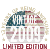 13th Birthday Gift Boys Vintage 2009 13 Years Old USA Flag T-Shirt