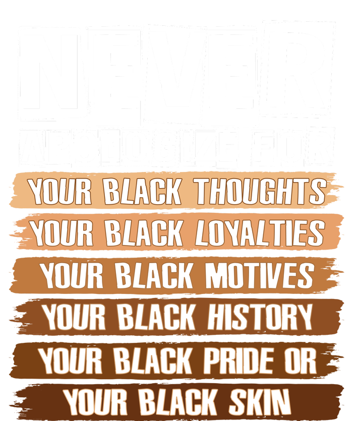 Never Apologize For Your Black History Short Acrylic Beanie