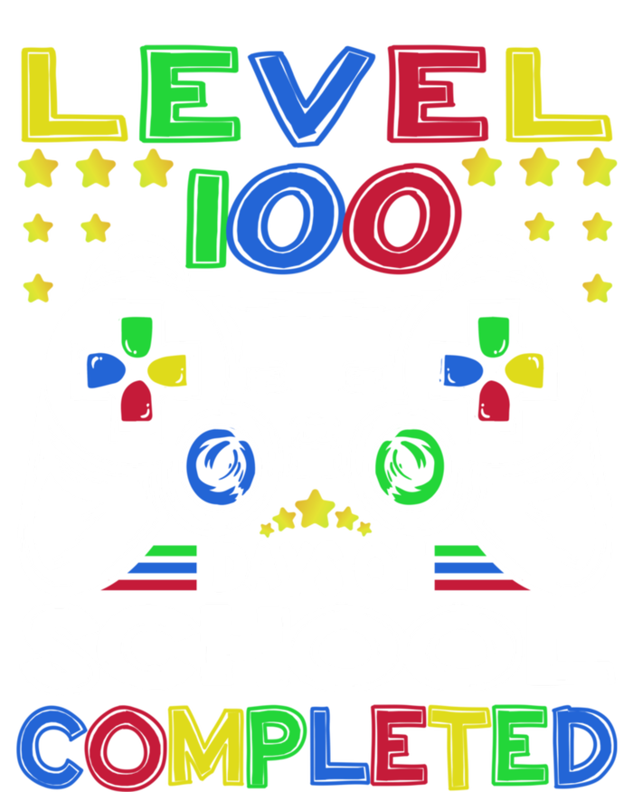 Level 100 Days Of School Completed 100th Day Gamer Boys Kids T-Shirt