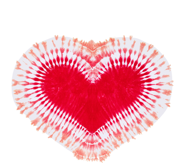 Red & Pink Heart Tie Dye Valentines Day Baby Bodysuit