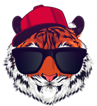 Funny Cool Hipster Tiger Sunglass Button