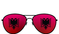 Albania Flag Aviator Sunglasses T-Shirt