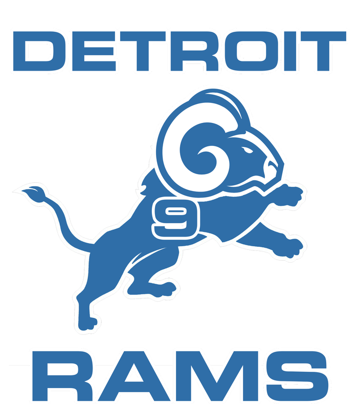 Detroit Rams Number 9 Funny Lions Legacy Cool Fit Booney Bucket Hat