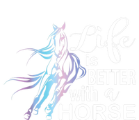 Funny Life Is Better With A Horse Gift Girls & Ladies Horses Gift T-Shirt