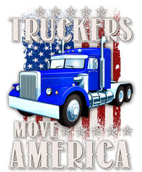 Cool Truckers Move America Semi Truck Distressed Flag Pom Pom 12in Knit Beanie