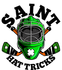 Funny St Patrick's Day Saint Hat Tricks Hockey Player Fan Tie-Dye T-Shirt