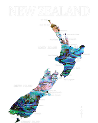 New Zealand Detailed Map Poster