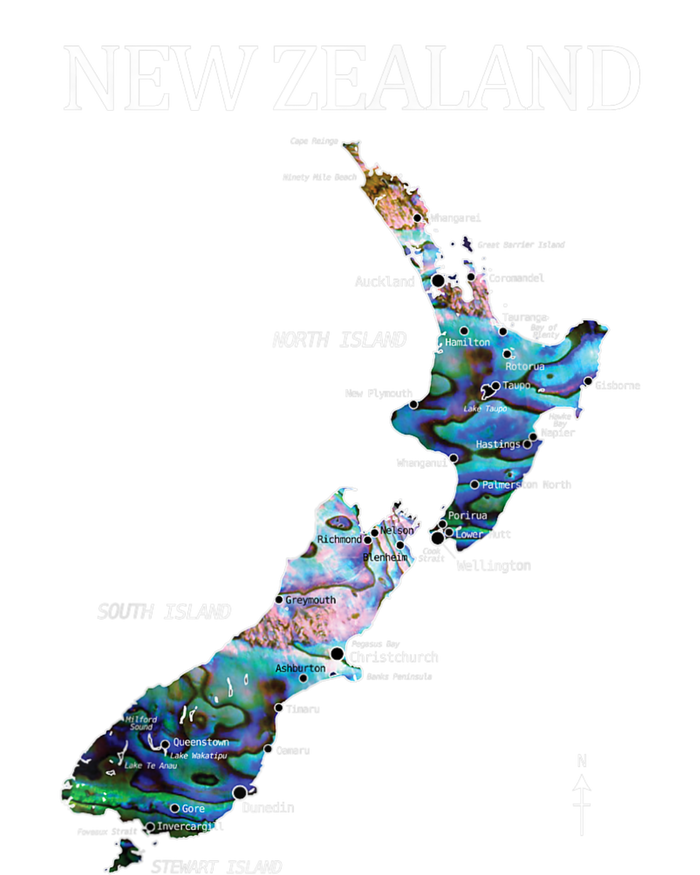 New Zealand Detailed Map Poster