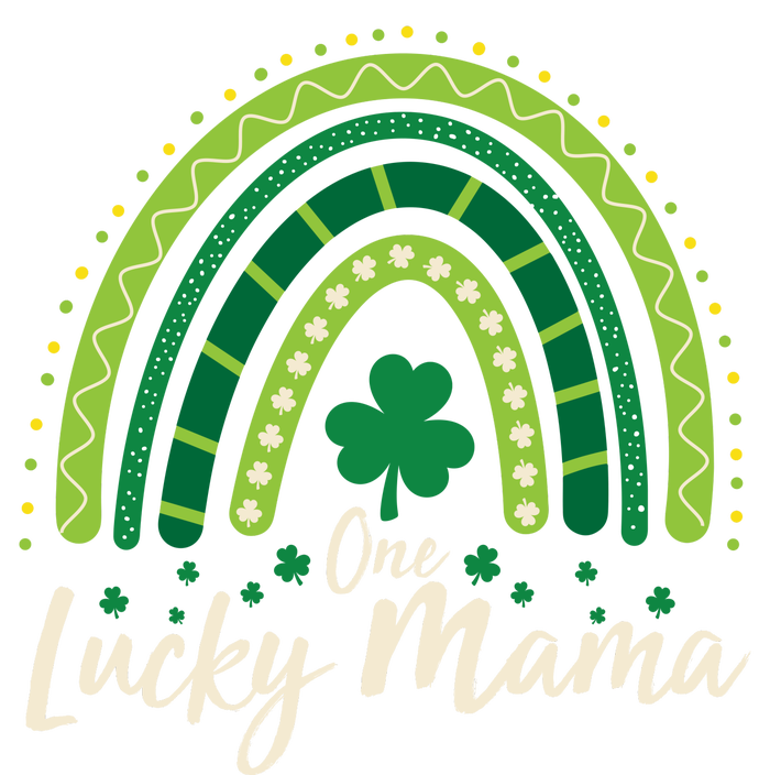 Cute St Patricks Day One Lucky Mama Green Shamrock Clover Rainbow Mousepad