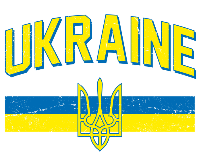 Stand With Ukraine Ukrainian Flag Coat Of Arms Womens California Wash Sweatshirt