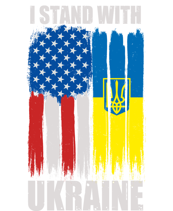 I Stand With Ukraine Painted USA Ukrainian Flags Mesh Reversible Basketball Jersey Tank