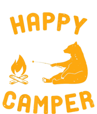 Funny Happy Camper Gift With Bear And Bonfire Gift Hoodie