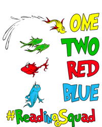 Reading Teacher Squad Oh The Places One Two Red Blue Fish T-Shirt