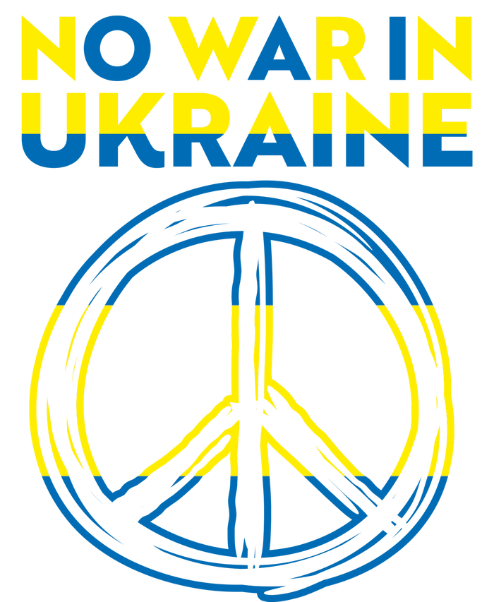 No War In Ukraine Peace Sign Symbol Women's Perfect Tri Rocker Tank