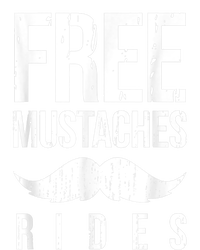 Free Mustache Rides Funny Women's Racerback Cropped Tank