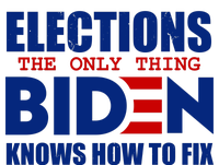 Elections The Only Thing Biden Knows How To Fix Women's Knotted Racerback Tank