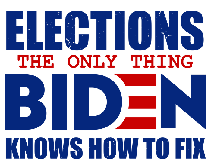 Elections The Only Thing Biden Knows How To Fix Women's Knotted Racerback Tank