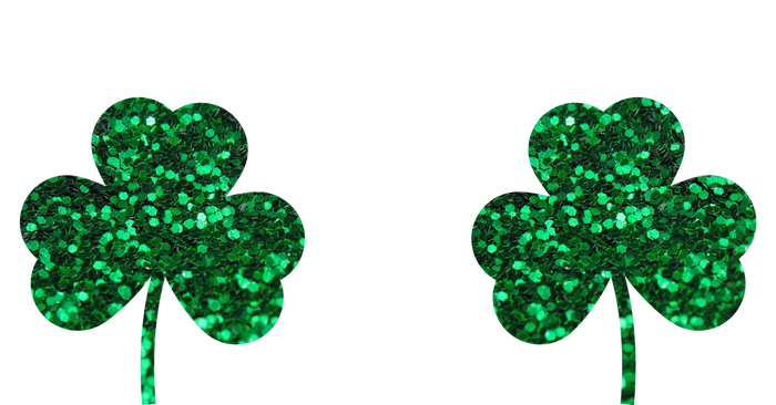 Four Leaf Clover Boobs Lucky St Patricks Day Bumper Sticker