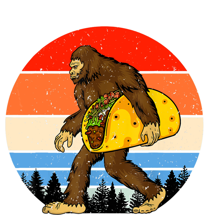 Funny Bigfoot Holding A Taco Gift Funny Taco Gift Toddler Long Sleeve Shirt