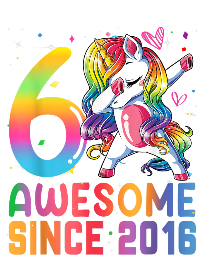 Awesome Since 2016 Dabbing Unicorn Gift For Birthday 6 Year Old Girls Poster