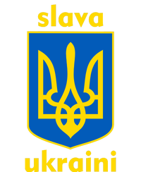 Slava Ukraini Glory To Ukraine Trident Stand Support Premium T-Shirt