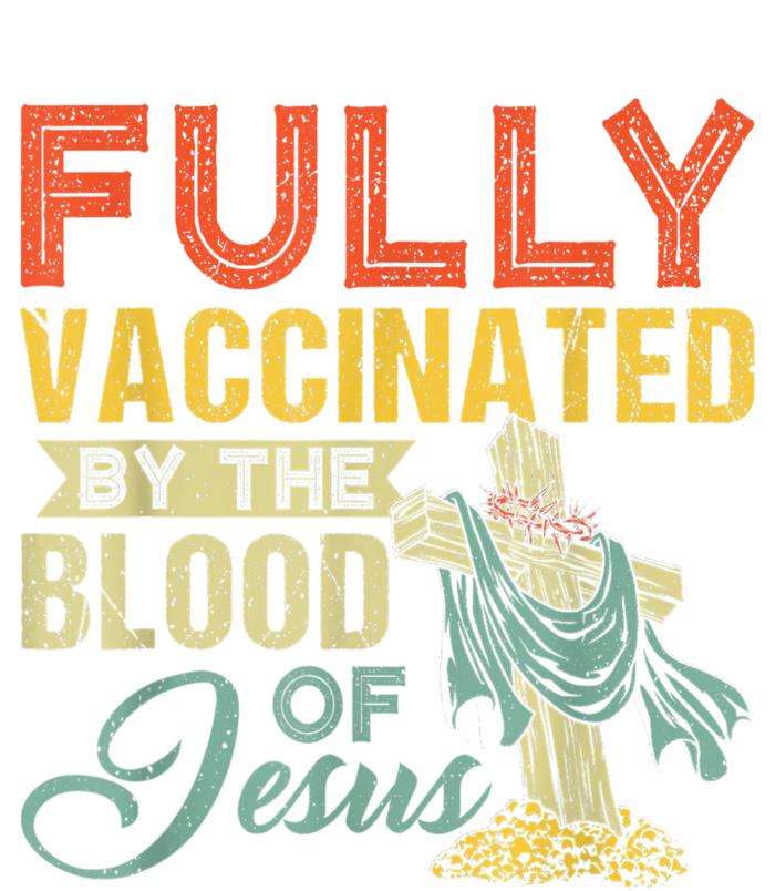 Fully Vaccinated By The Blood Of Jesus Funny Christian Women's Crop Top Tee