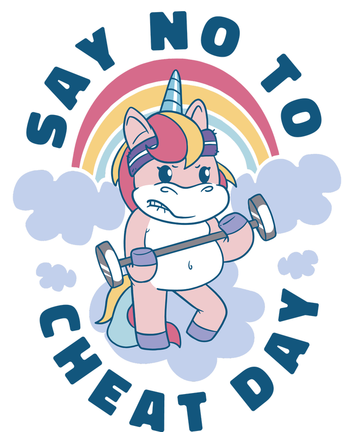 Say No To Cheat Day Unicorn Gym T-Shirt