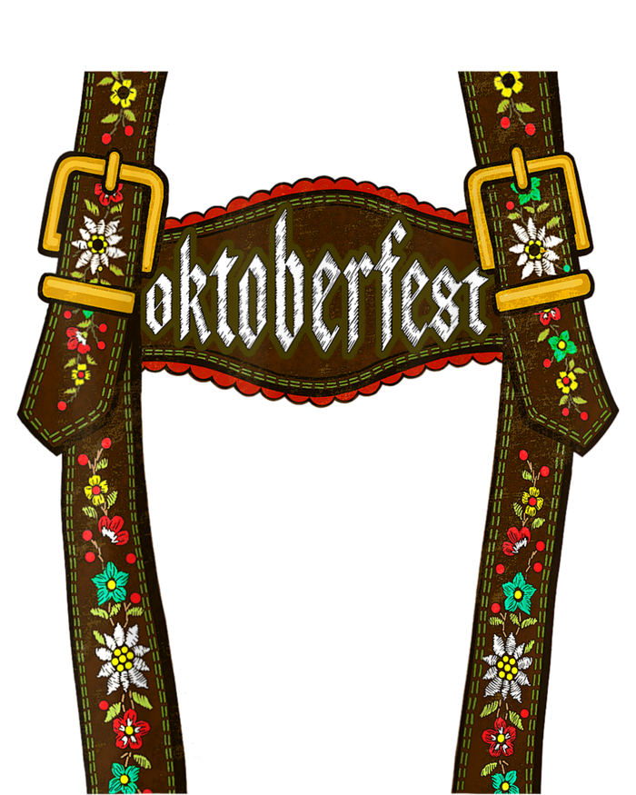 Lederhosen Suspenders Oktoberfest Bavarian Munich Beer V-Neck T-Shirt