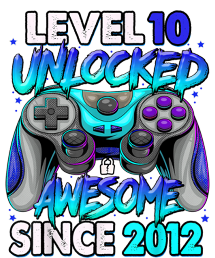 Level 10 Unlocked Awesome Since 2012 10th Birthday T-Shirt