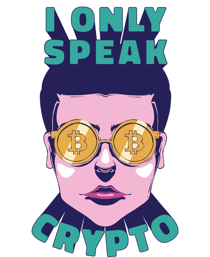 Male I Only Speak Crypto T-Shirt