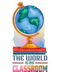 The World Is My Classroom Globe Ceramic Bell Ornament