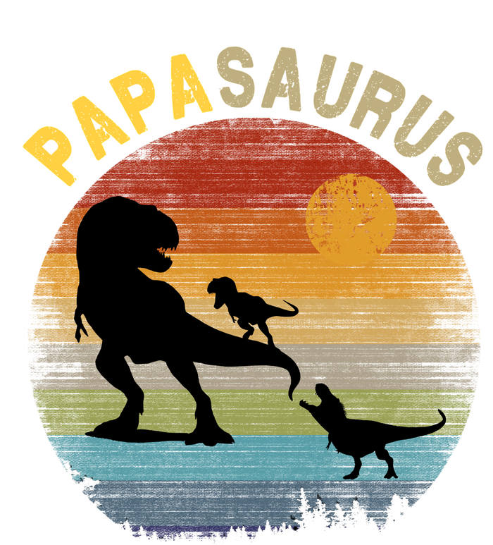 Papasaurus Retro Vintage Sunset T-Shirt