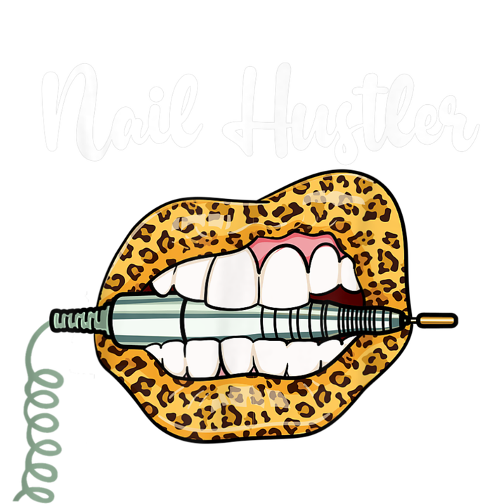 Leopard Lips With Nail Technician Drill Cool Nail Hustler T-Shirt