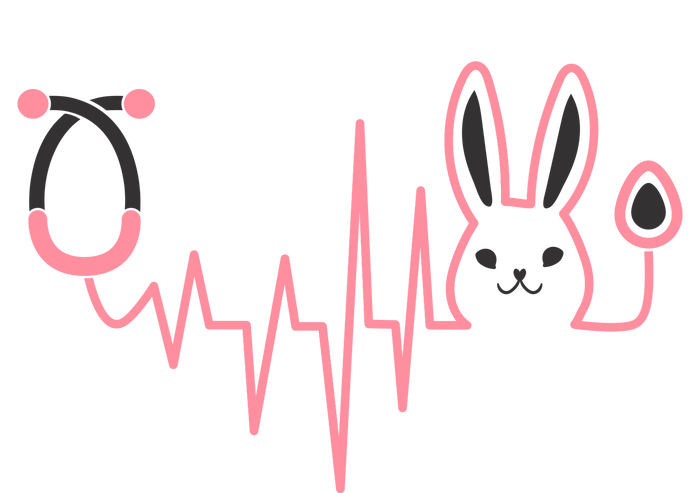 Cute Funny Easter Bunny Heart Beat Stethoscope Tank Top