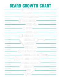 Mens Mens BEARD GROWTH CHART Measurement Beard 7-Panel Snapback Hat