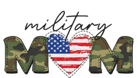 Cute Camouflage Military Mom American Flag Heart Coaster