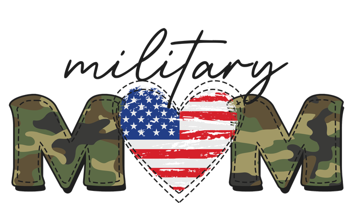 Cute Camouflage Military Mom American Flag Heart Coaster