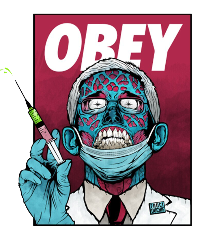 Obey Faucci Vaccine Zombie Tie-Dye T-Shirt