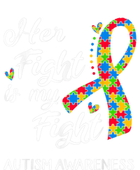 Her Fight Is My Fight Autism Awareness Month Plus Size Shirts V-Neck T-Shirt