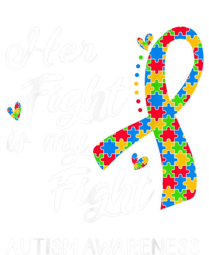 Her Fight Is My Fight Autism Awareness Month Plus Size Shirts V-Neck T-Shirt