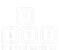 WASD It's What Moves Me Funny PC Gamer Computer Nerd Women's Knotted Racerback Tank