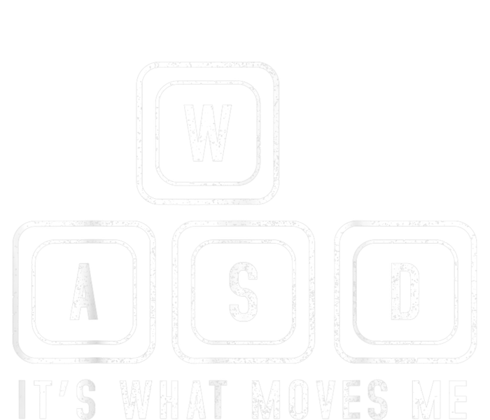 WASD It's What Moves Me Funny PC Gamer Computer Nerd Women's Knotted Racerback Tank