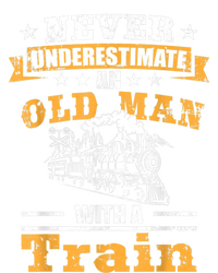 Mens Never Underestimate An Old Man Railroad Collector Train Women's V-Neck T-Shirt