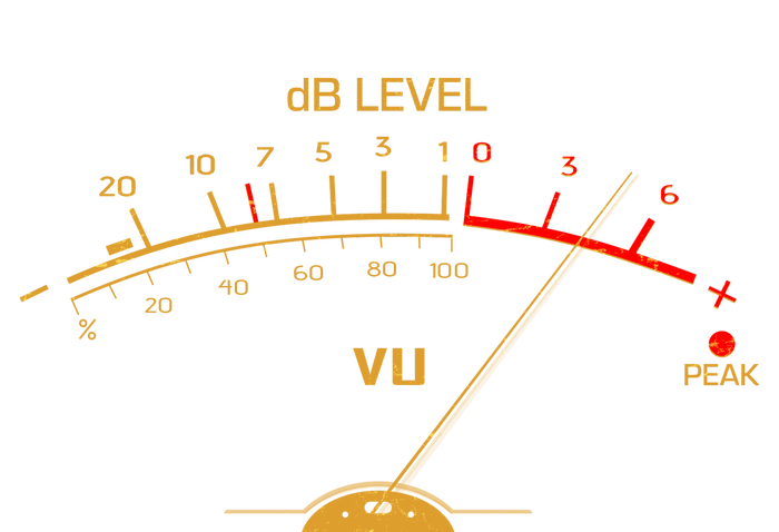 Cool Vintage Gold DB Level VU Meter Music Bass Lover Poster