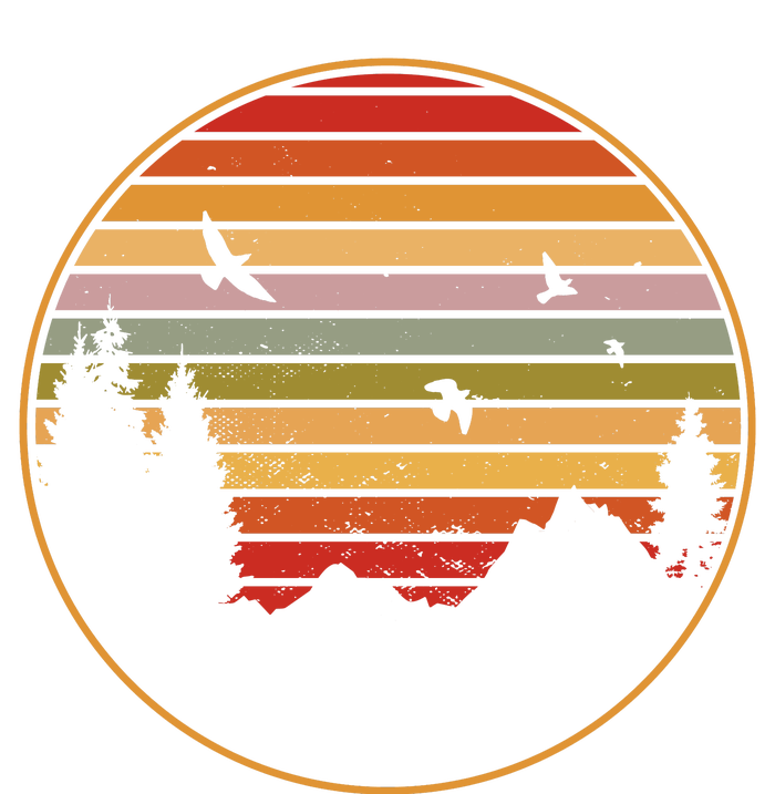 Retro Mountain Nature Sunset Tie-Dye T-Shirt