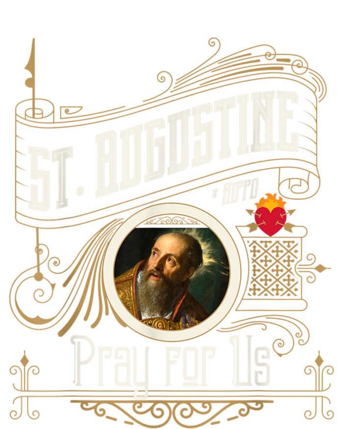 St. Augustine Of Hippo Pray For Us City God Catholic Canvas