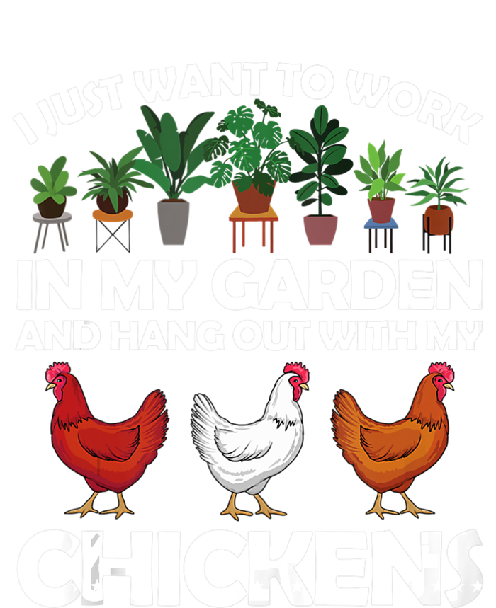 Funny Chicken For Men Women Gardening Chicken Lovers Garden Womens Cotton Relaxed Long Sleeve T-Shirt