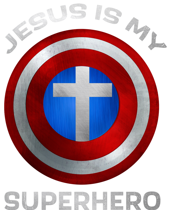 Jesus Is My Superhero Faith Shield T-Shirt