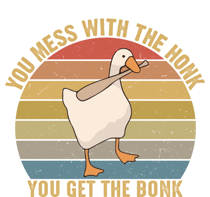 You Mess With The Honk You Get The Bonk Funny Retro Vintage Goose T-Shirt