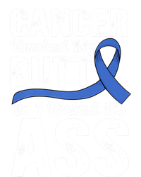 Cancer Touched My Butt So I Kicked It's Ass Colon Cancer Women's V-Neck T-Shirt